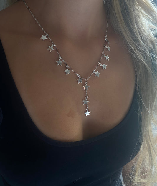 Silver Y Necklace