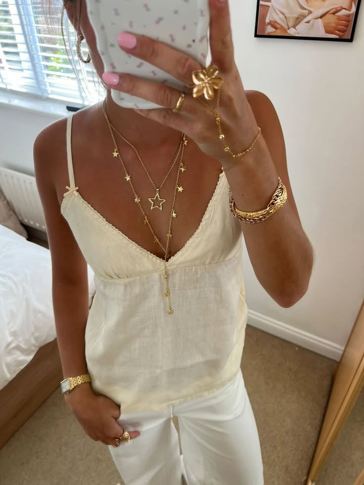 Long Star Gold Necklace