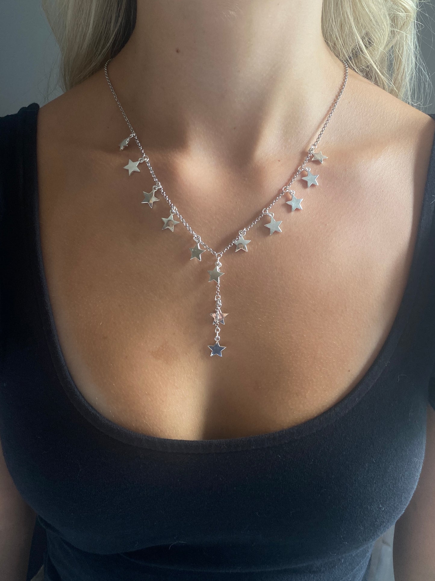 Silver Y Necklace