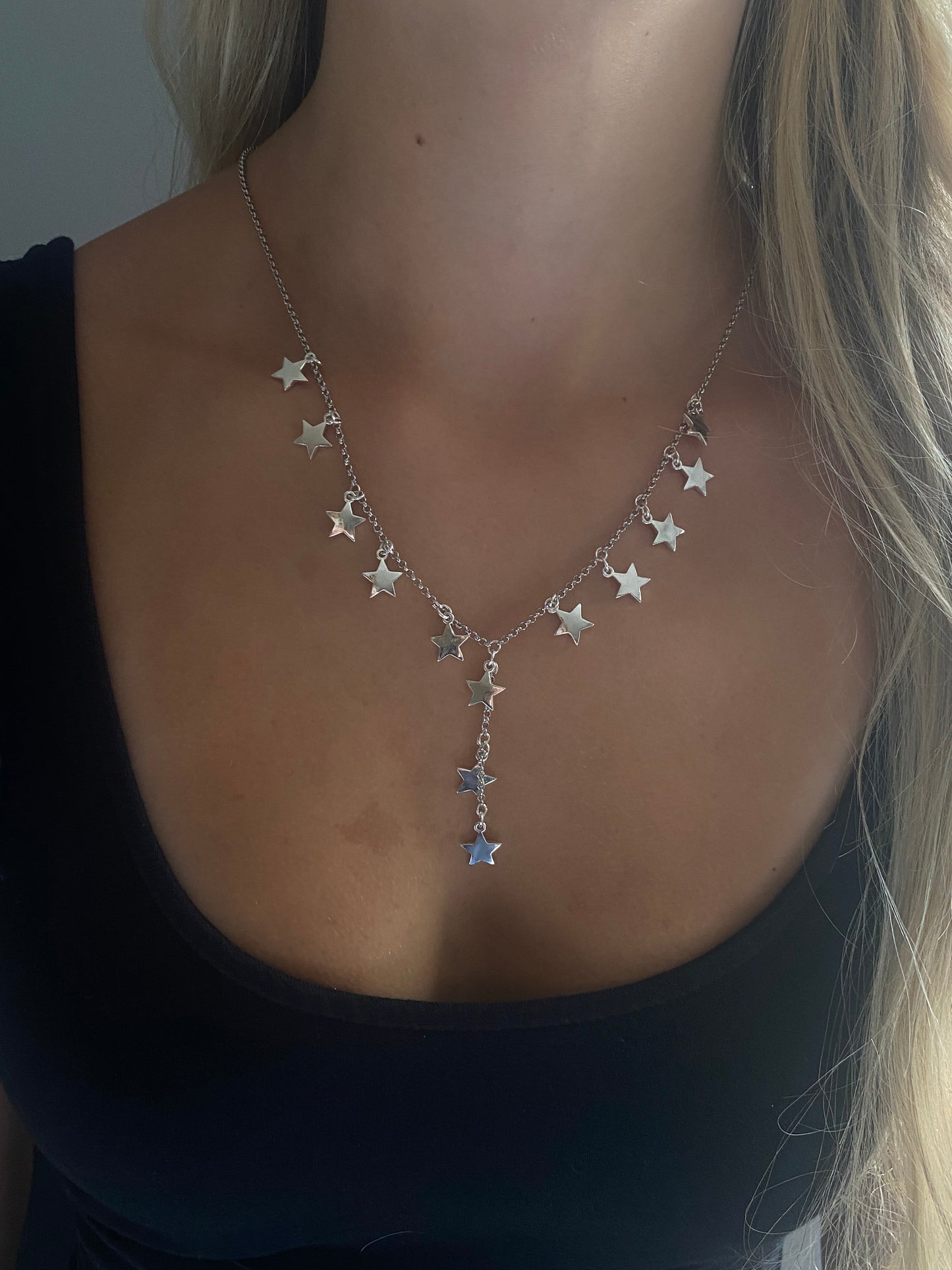 Silver Y Necklace
